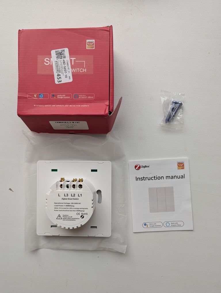 Умные выключатели tuya Smart (zigbee) без нейтральей
