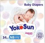 Yokosun подгузник, NB 2-5 кг, 34 штук