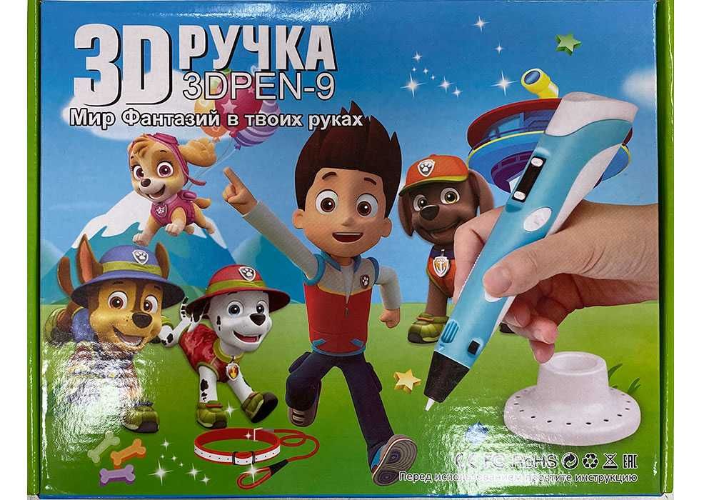 3-D ручка для детского творчества, голубая, сиреневая, желтая, розовая