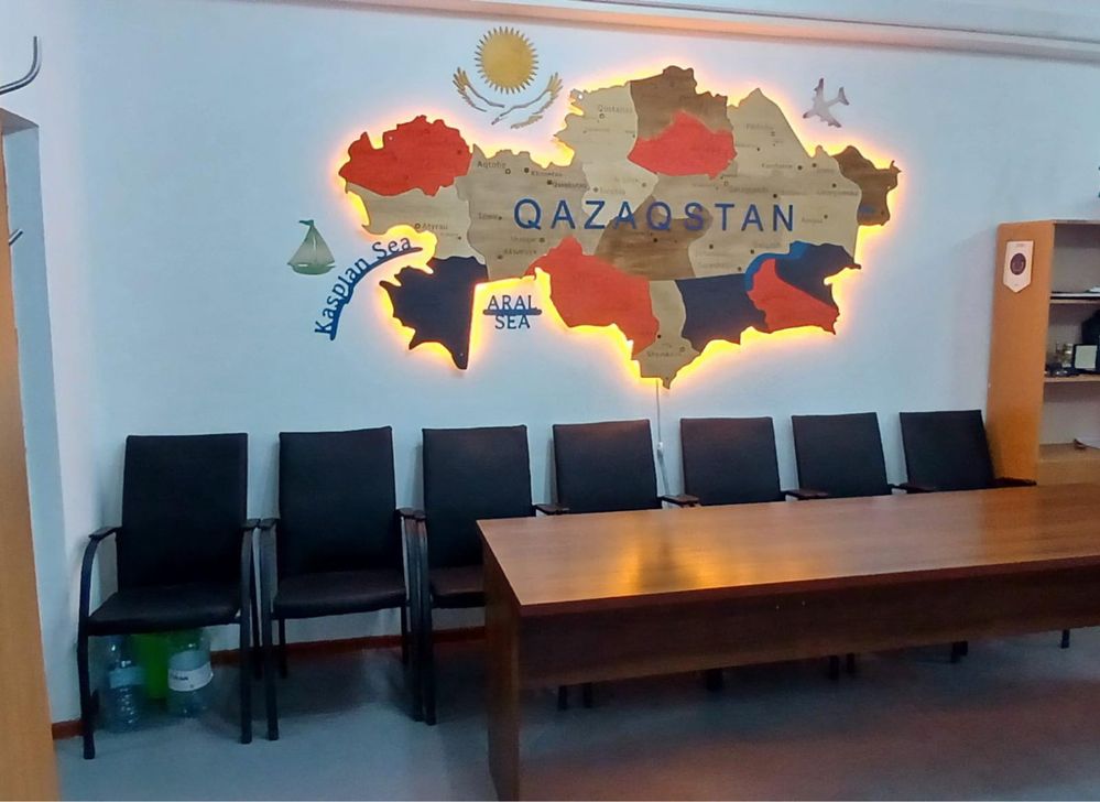 Карта Казахстана декор