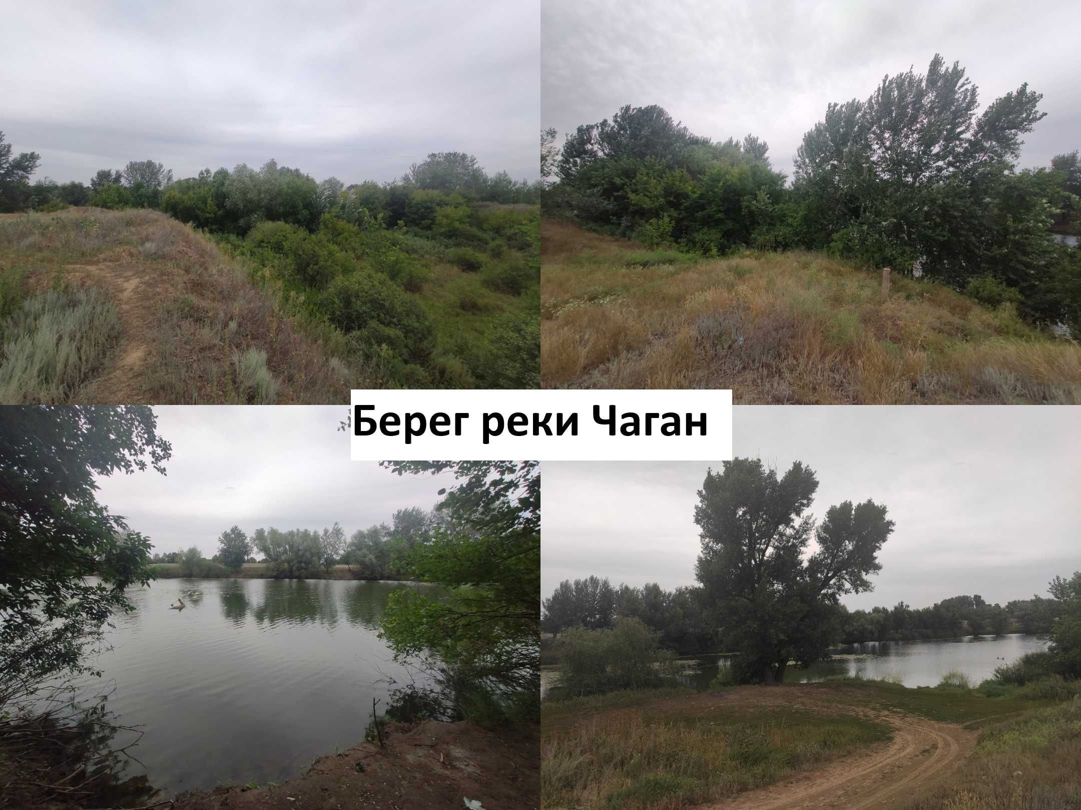 Два дома на берегу реки Чаган