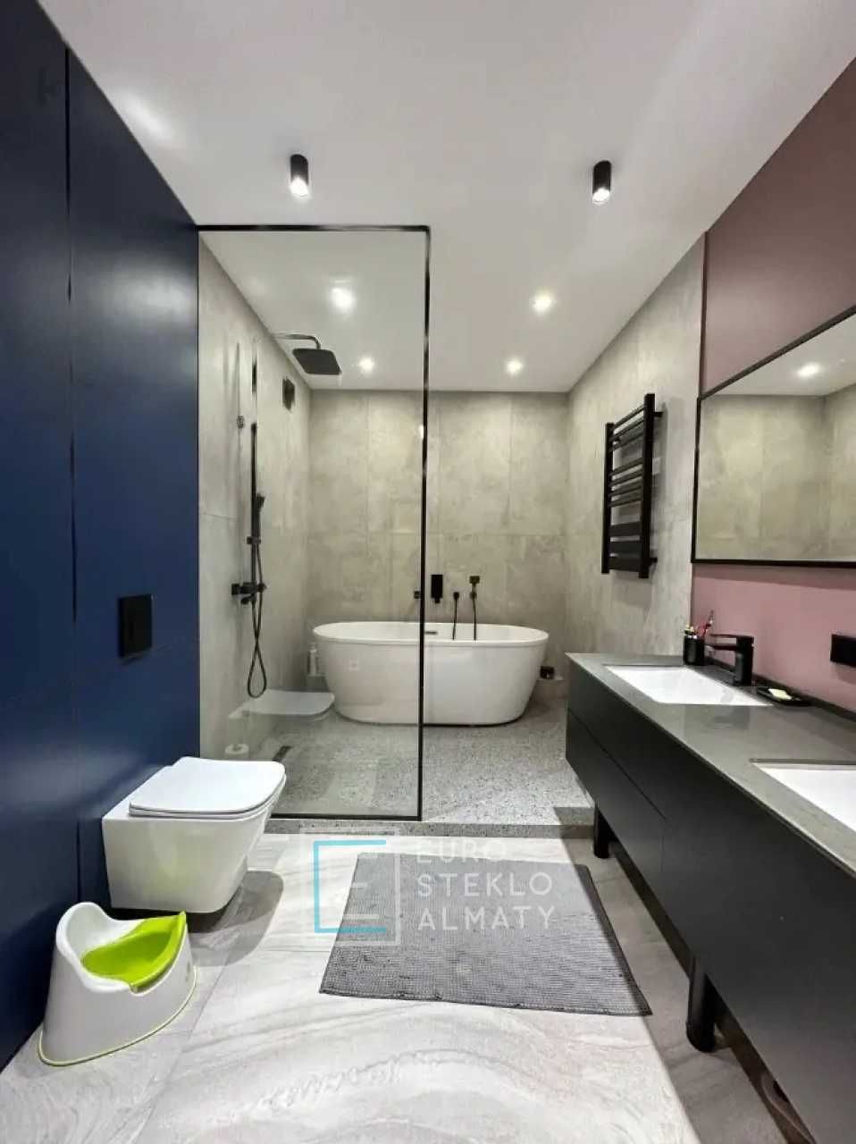 Душ кабина, стеклянная перегородка, LOFT перегородка - KASPI 0-0-12