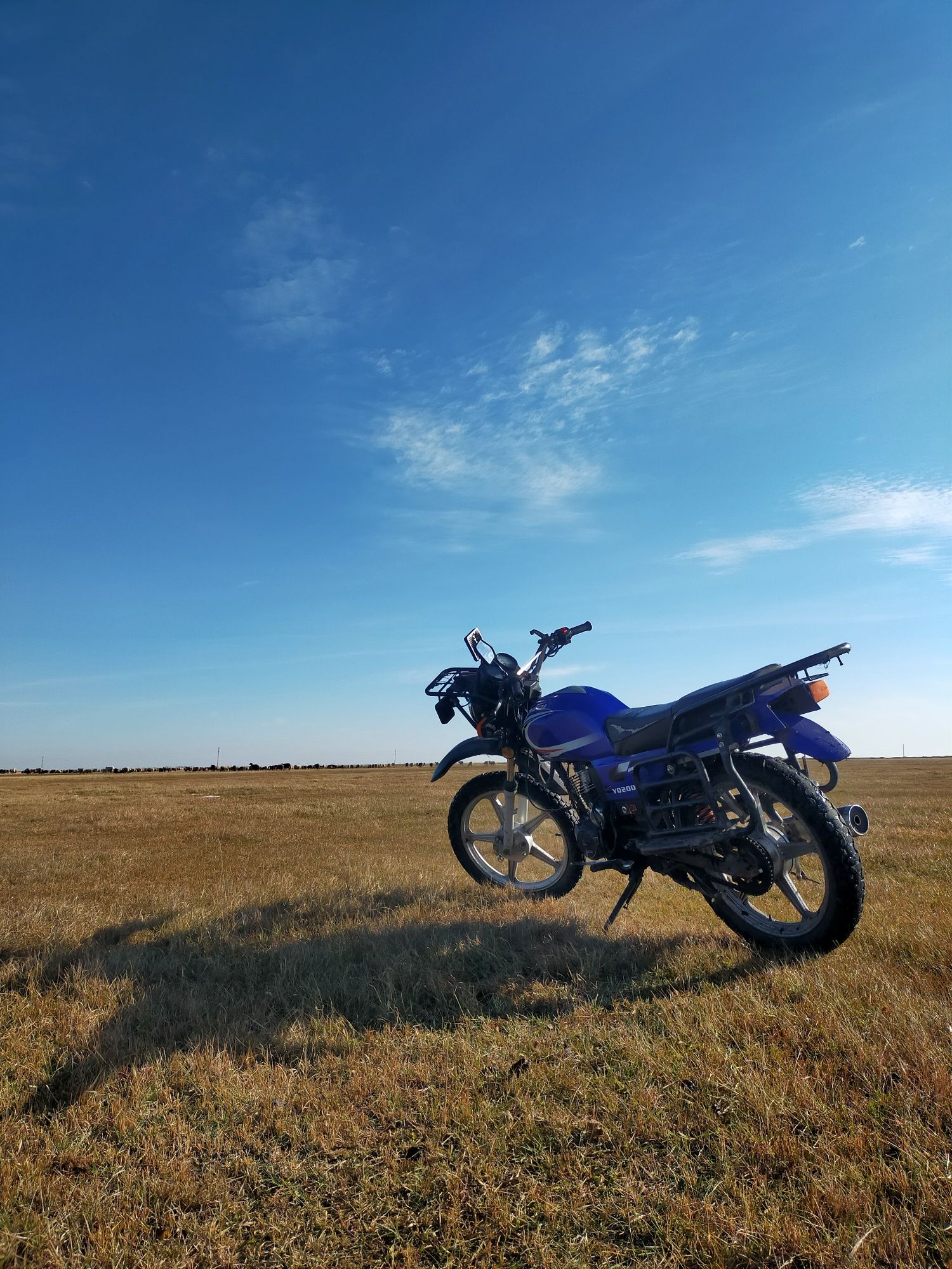 Яки 200куб, синего цвета