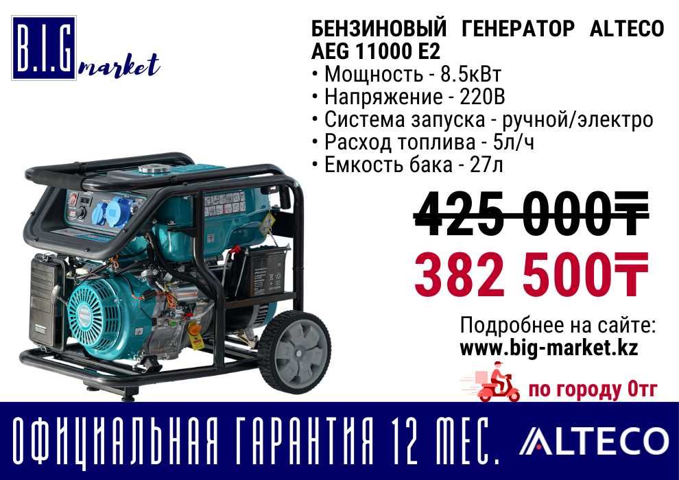 Бензиновый генератор (электростанция) ALTECO профессиональный