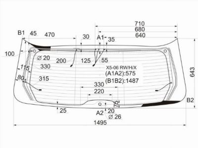 Стекло заднее с обогревом  Bmw X5