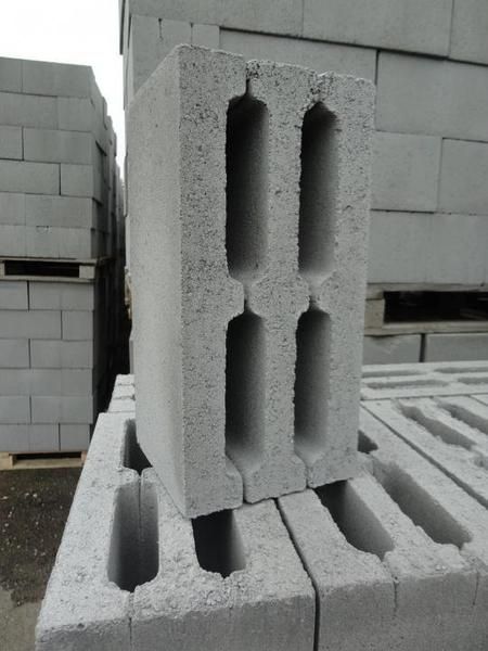 Пескоблок шлакаблок заборный стенный