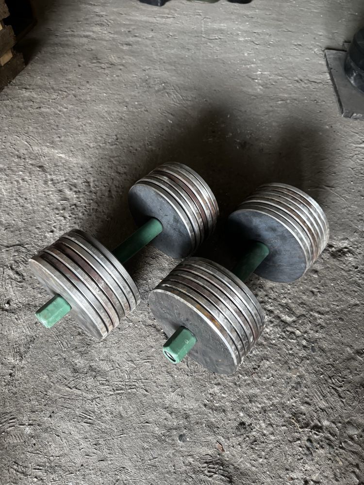 Скамья для жима + штанга 100 кг + гантели 2×30 кг