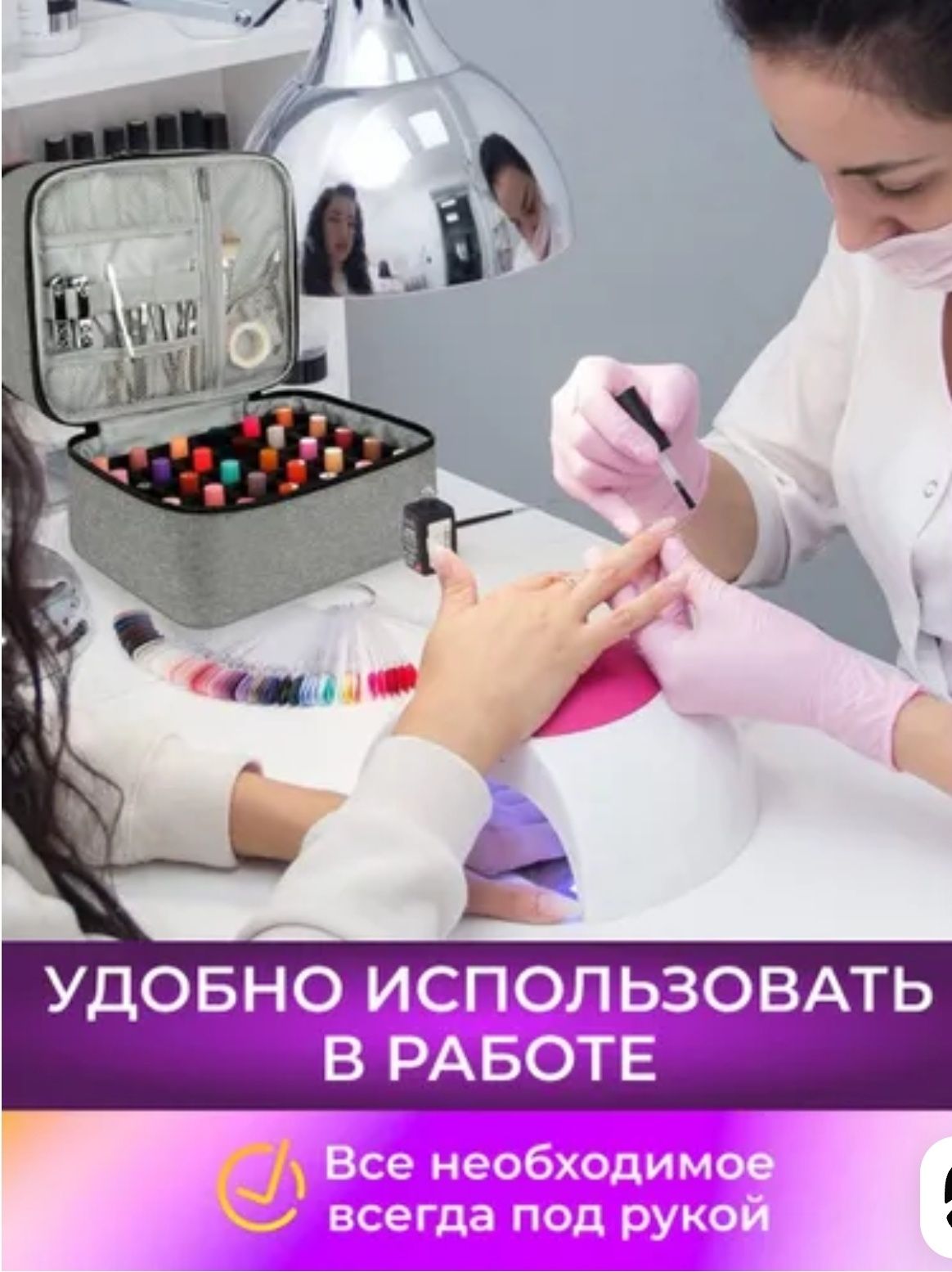 Сумка органайзер для мастера маникюра/для домашнего использования
