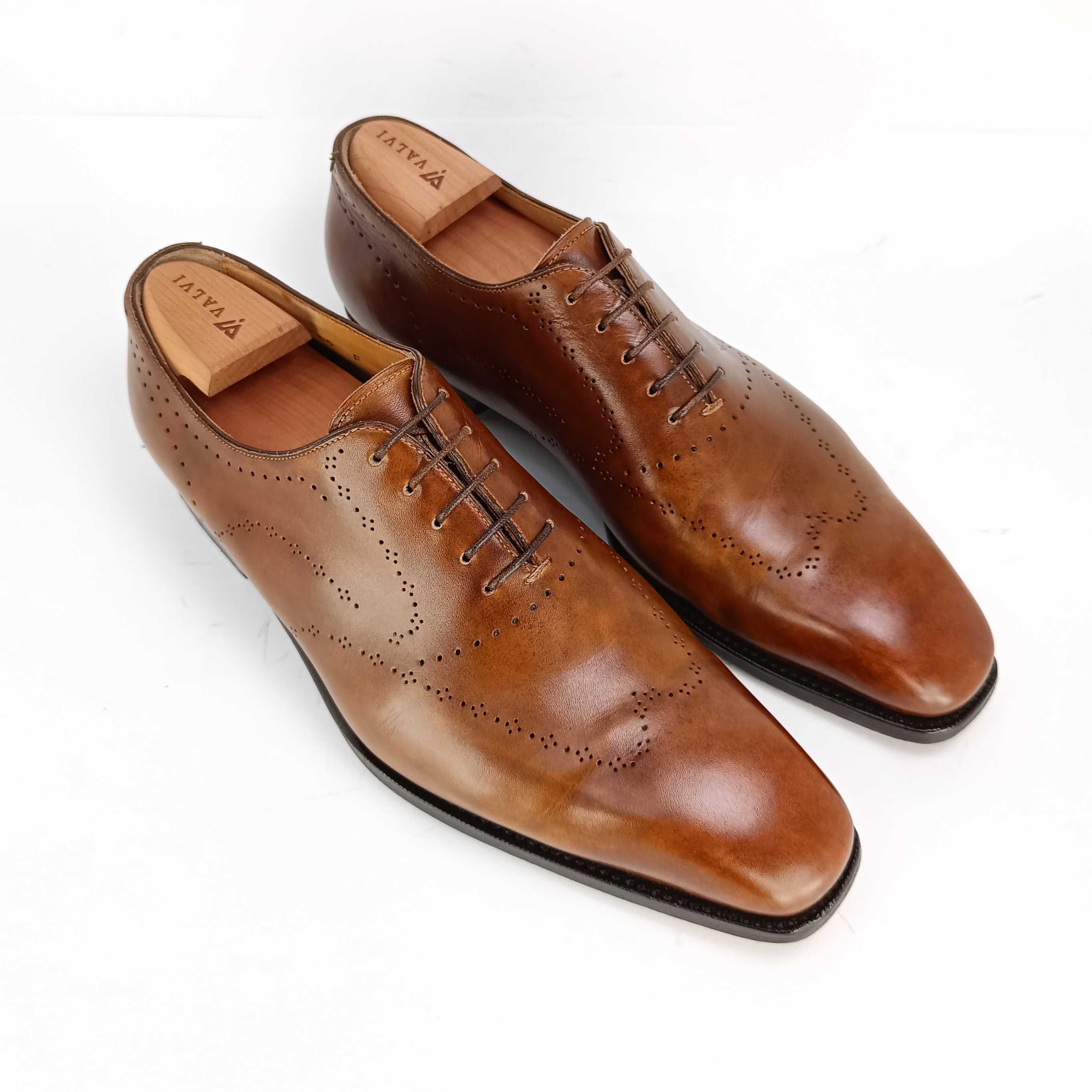 Оригинал Santoni 41-41,5. Мужские туфли оксфорды