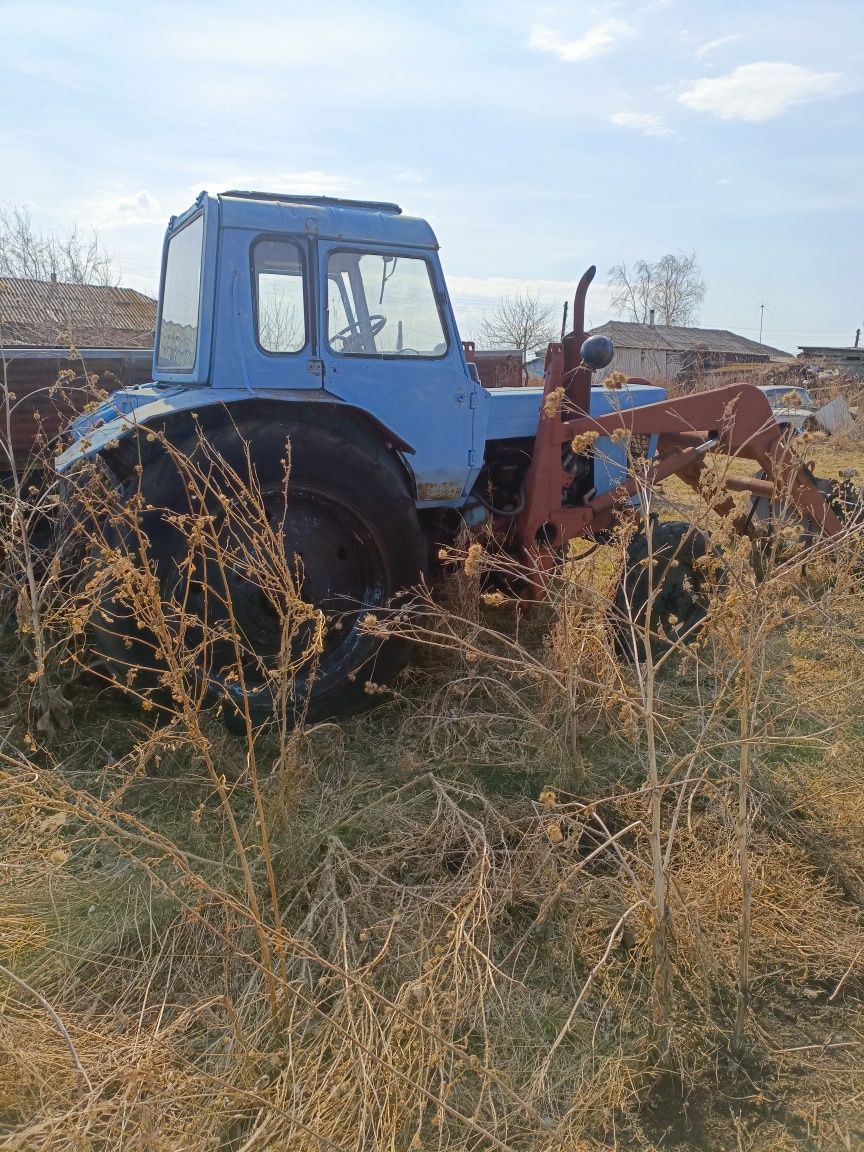 Трактор МТЗ- 80. С навеской КУН, на ходу.
