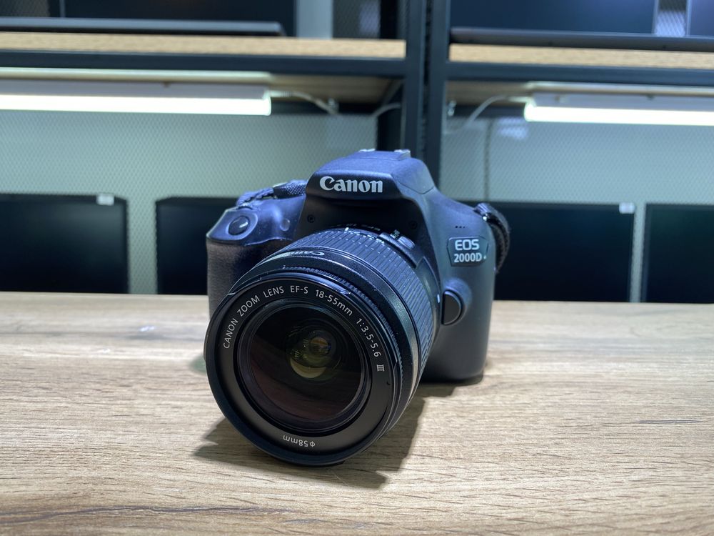 Фотоаппарат Canon EOS 2000D, 18-55 mm, черный, 10470/А10