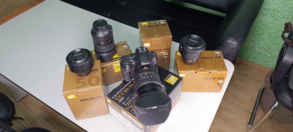 Набор D5200 Nikon 10-20mm 16-80mm 18-300mm 50mm