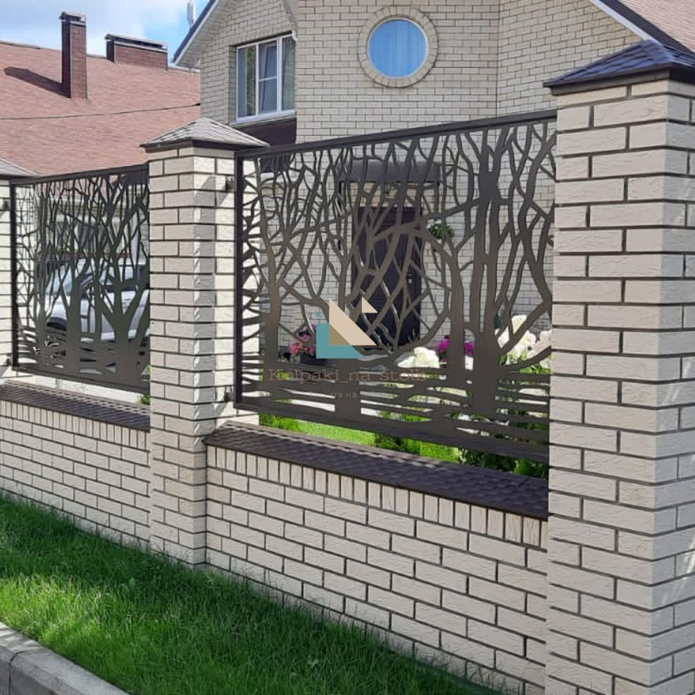 Колпаки защита для забора из кирпича или блока