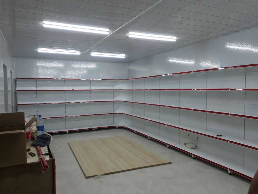 Пристенные и островные стеллажи, Алматы, рассрочка Каспи Кредит