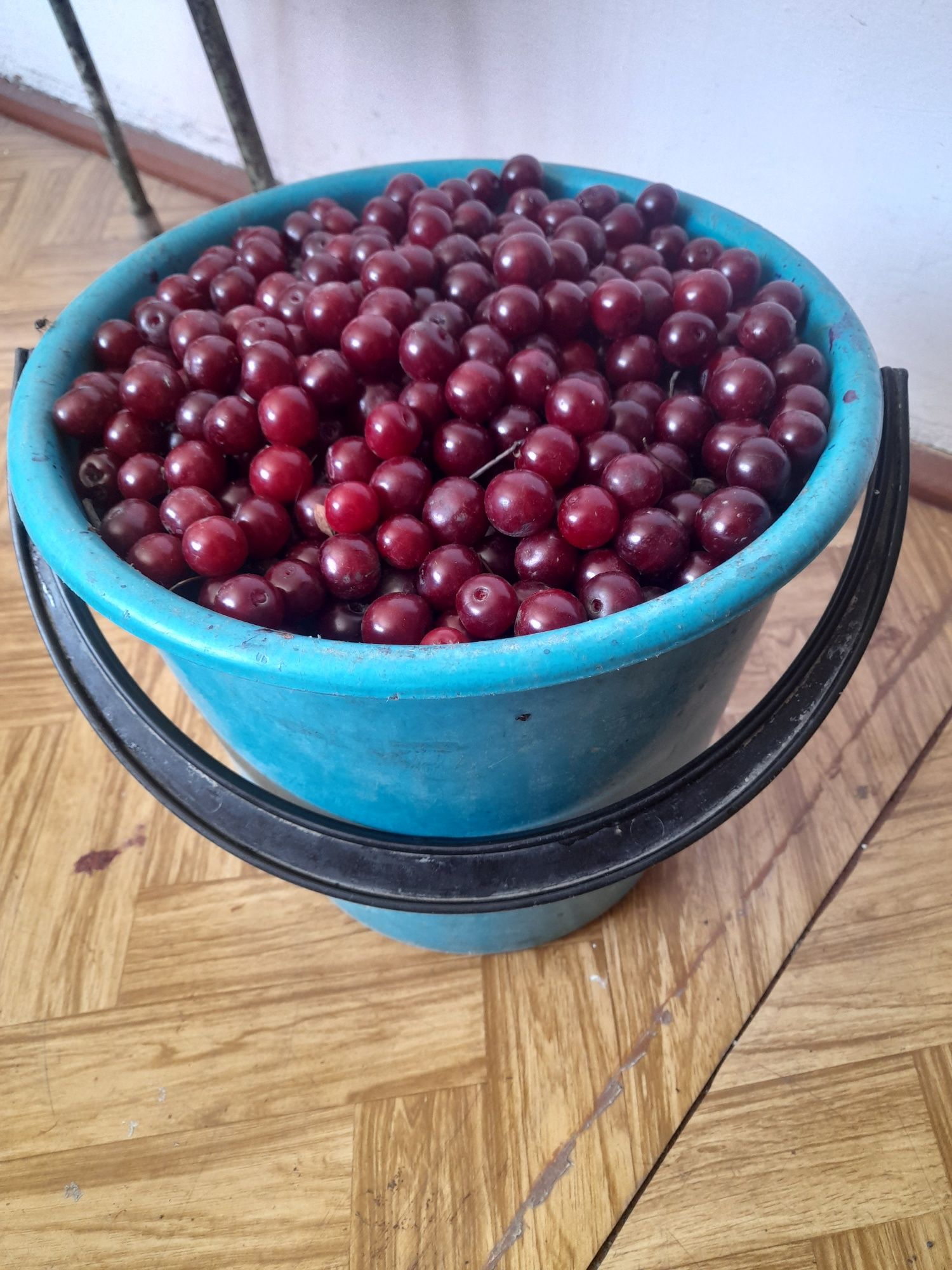 Вишня и яблоки местные