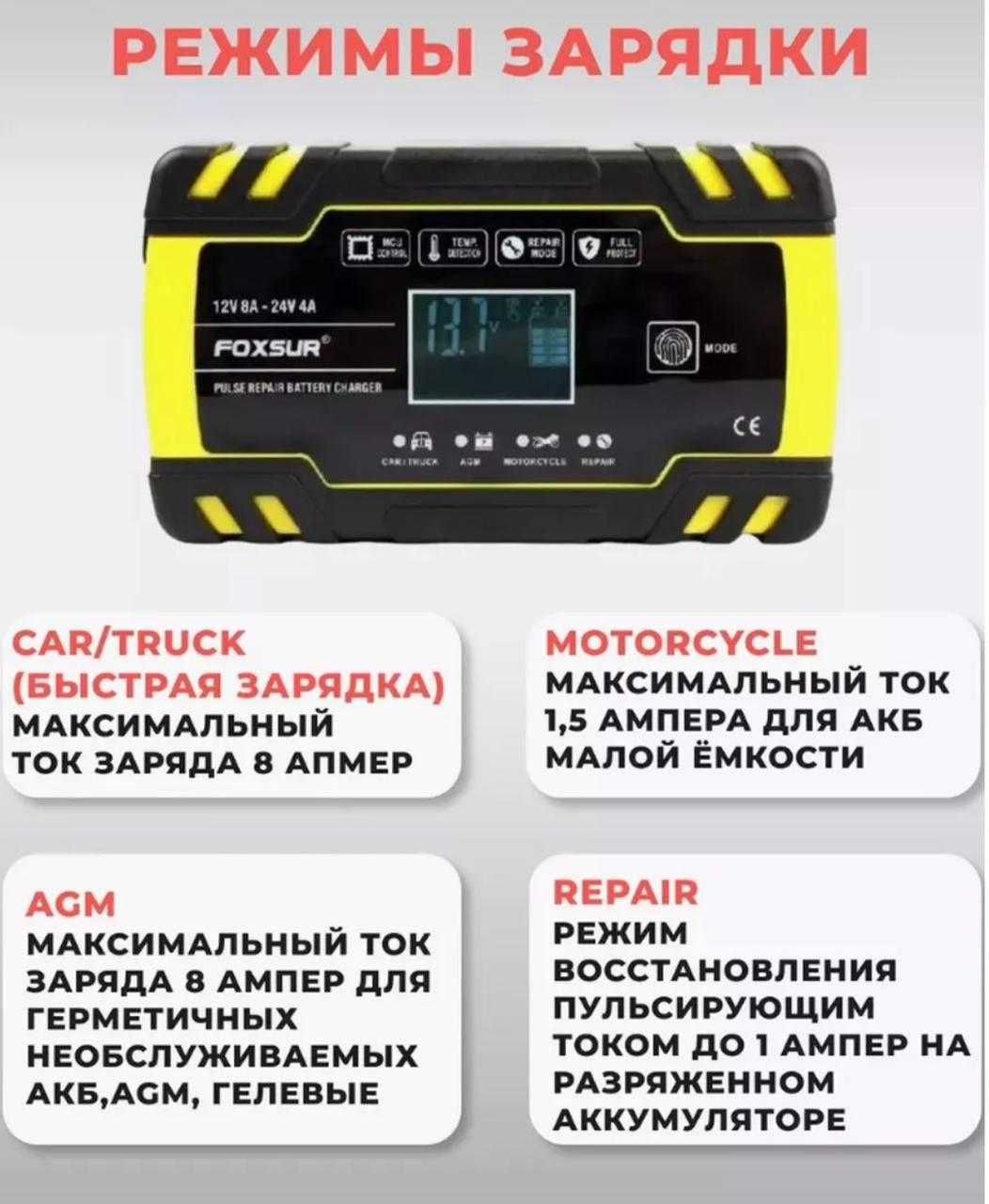 Зарядное устройство для аккумулятора автомобиля акб