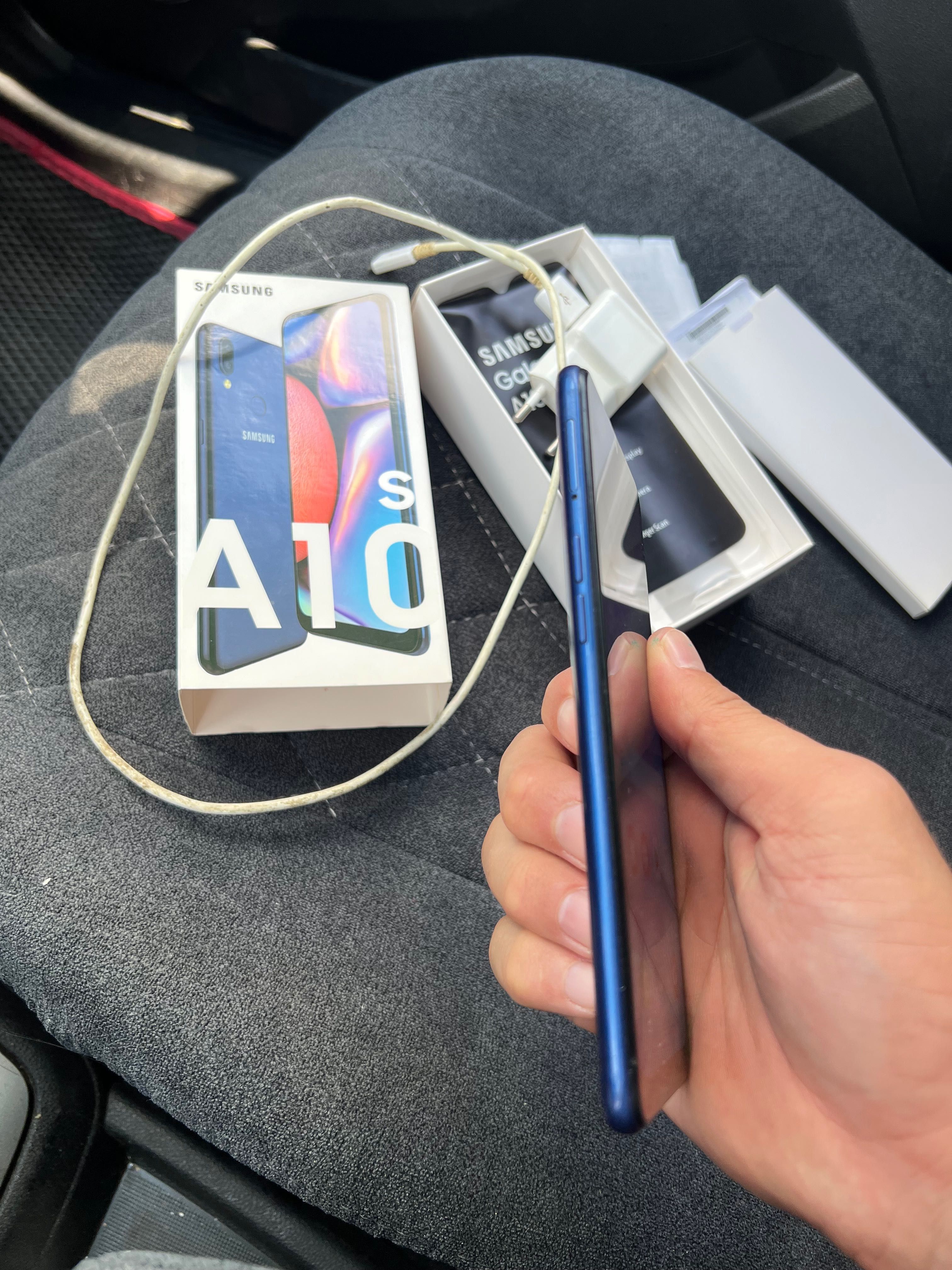 Samsung A10s полный оригинал таза телефон каробка зарядкачы бяры бар