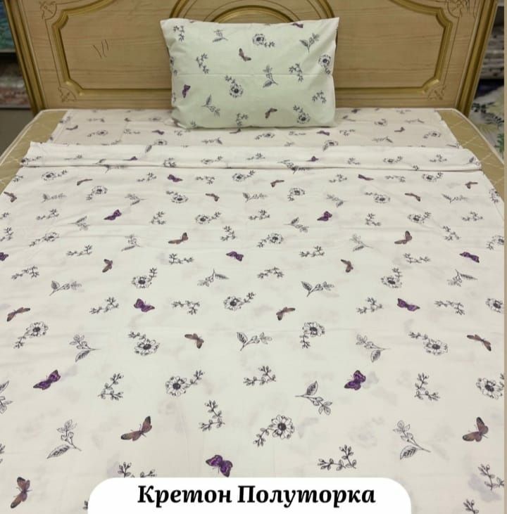Комплекты постельного белья. Полуторки и Двуспалки. Ткань кретон, 100%