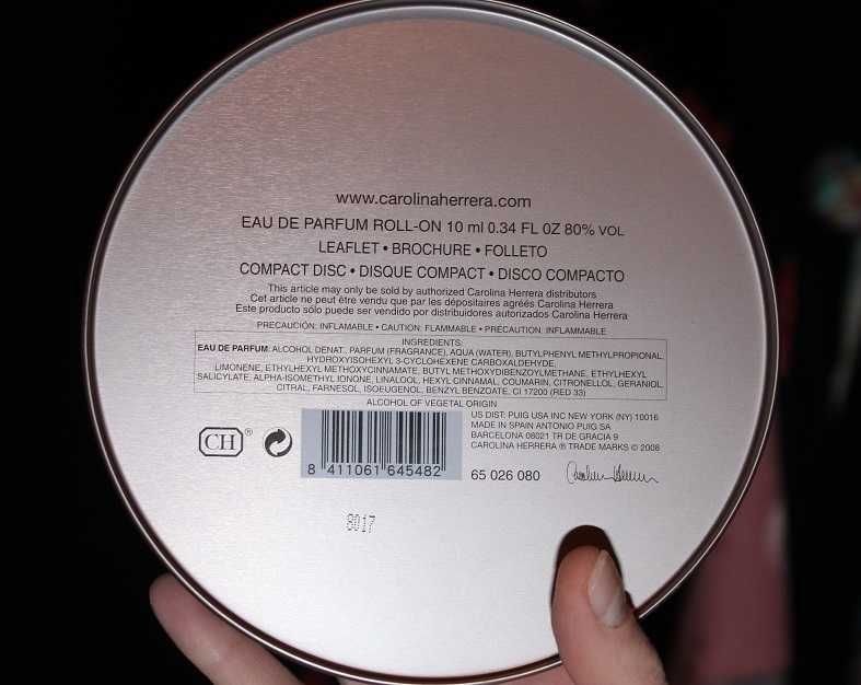 Набор Carolina Herrera 212 edp roll+Music Sensual CD