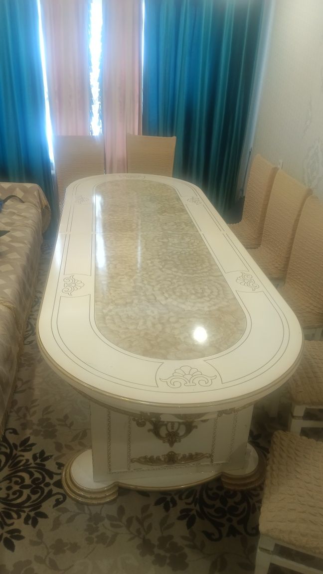 Стол со стульями 10шт