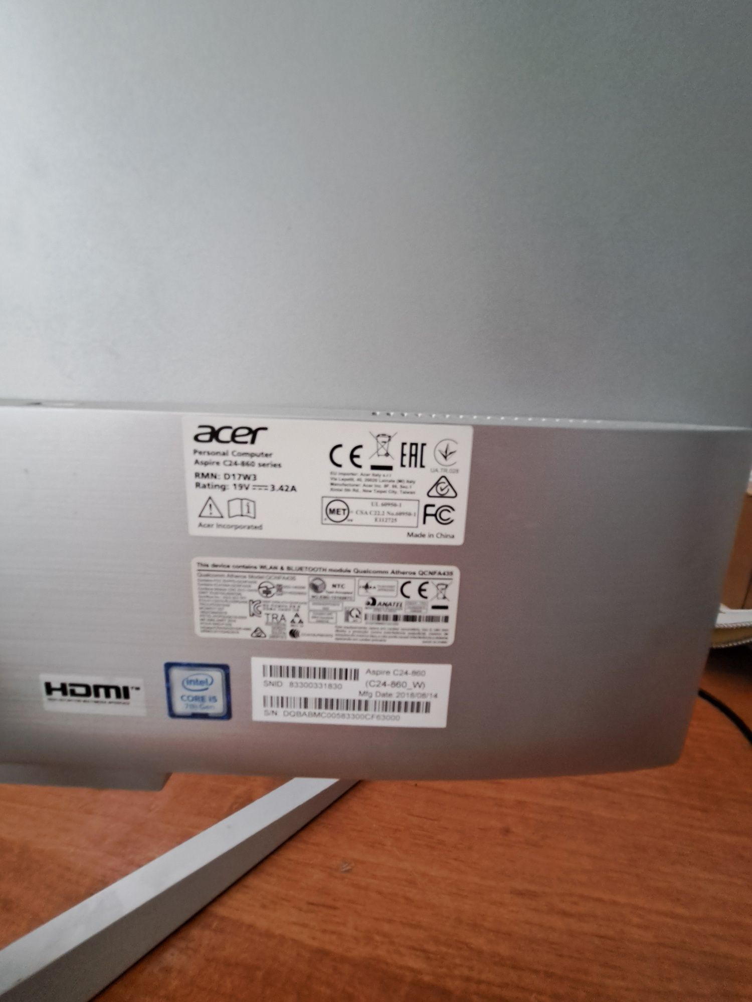 Продам Acer Aspire C24-860 series