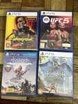 Продаю игры на play station ps5 ufc cyber pank horizon