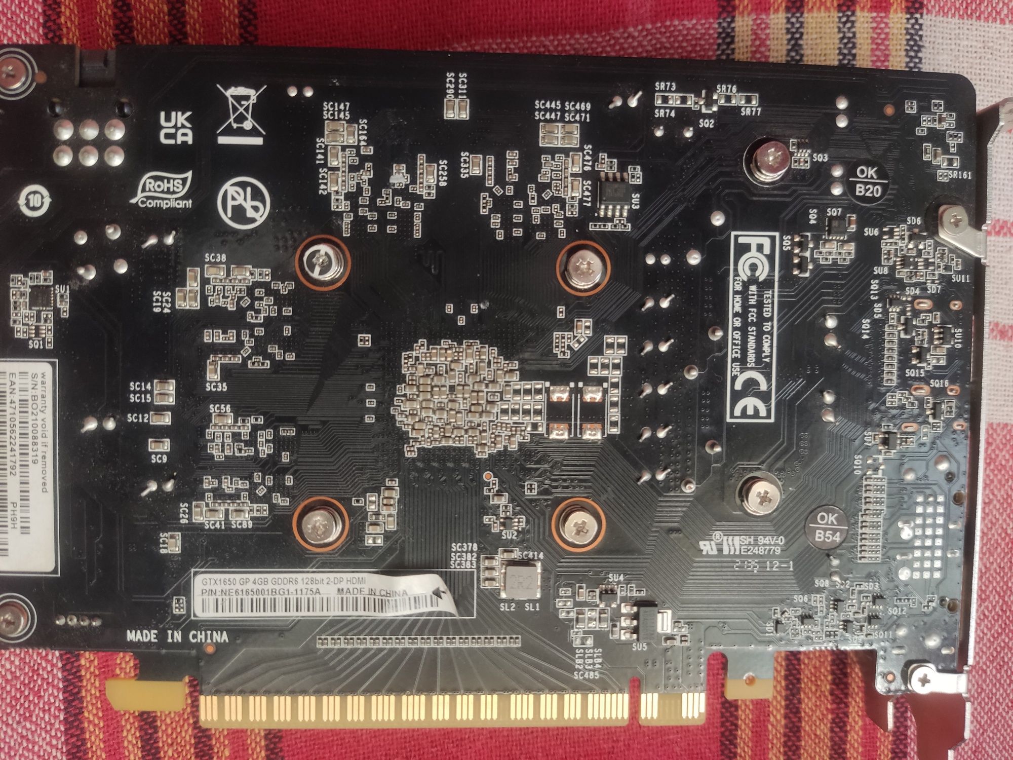 Видеокарта GTX1650 4GB GDDR6