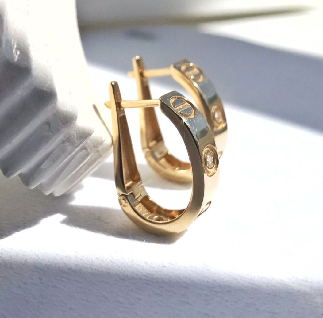 Cartier Love. Серьги жёлтое золото. 5,17грамм