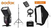 Комплект Godox Вспышка TT520II + Синхронихзатор + Софтбокс + Стойка