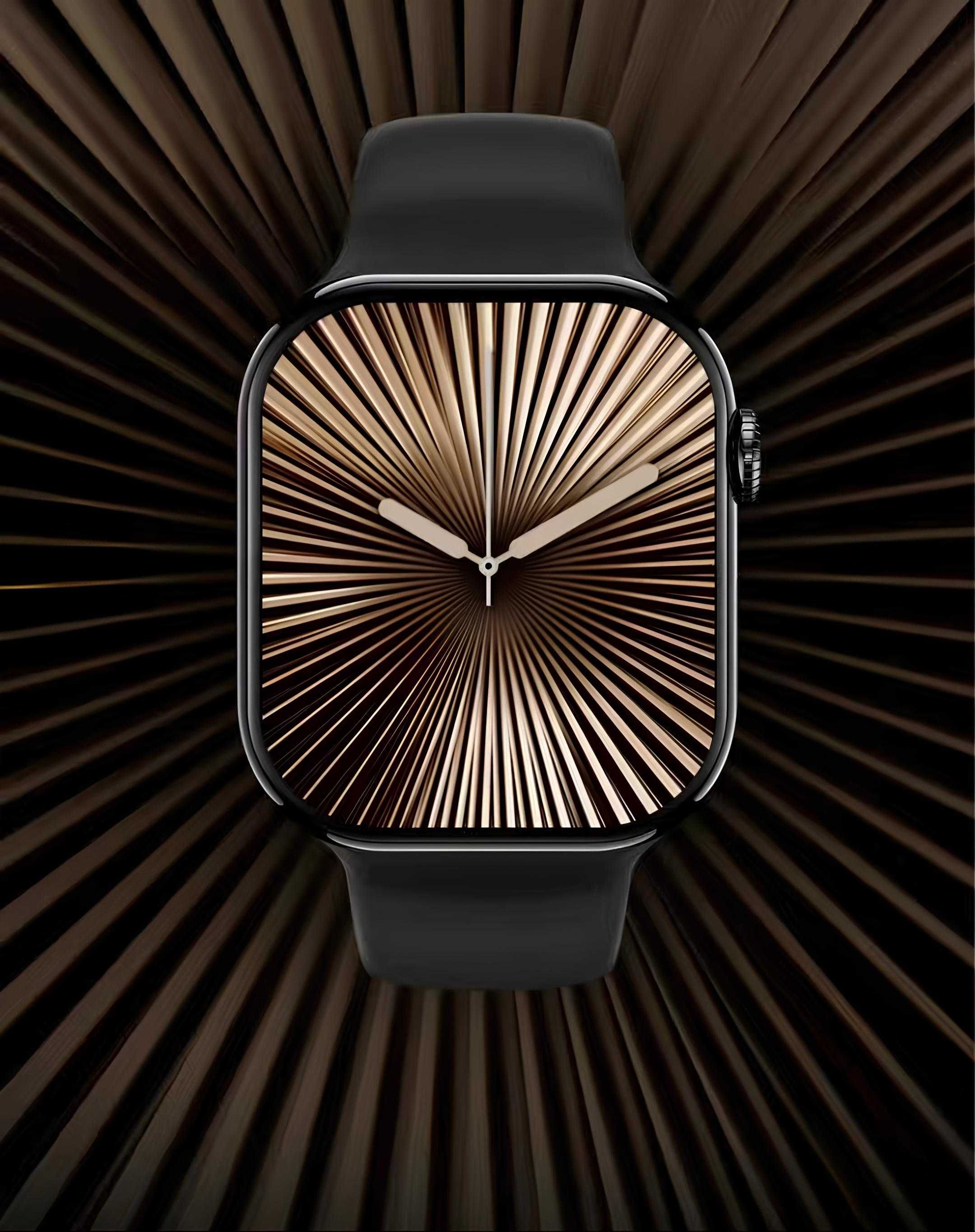 Умные часы Watch S10 — звонки, уведомления, пульс, шагомер, черные