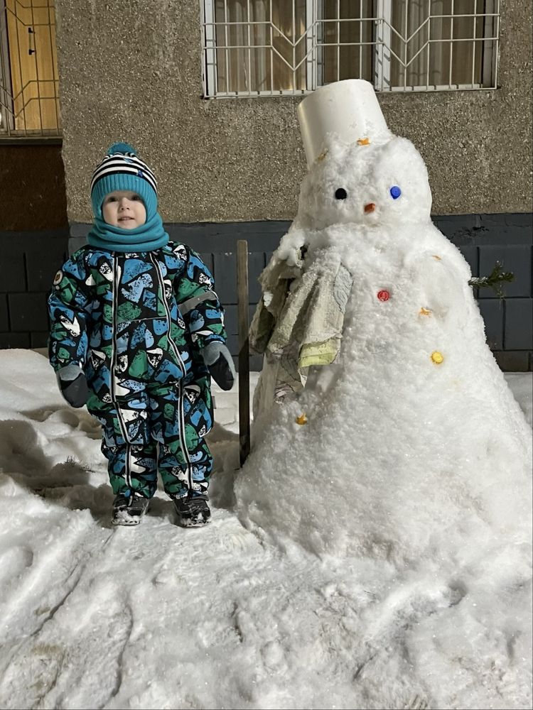 Зимний комбинезон 92-98 см, шапка и снуд