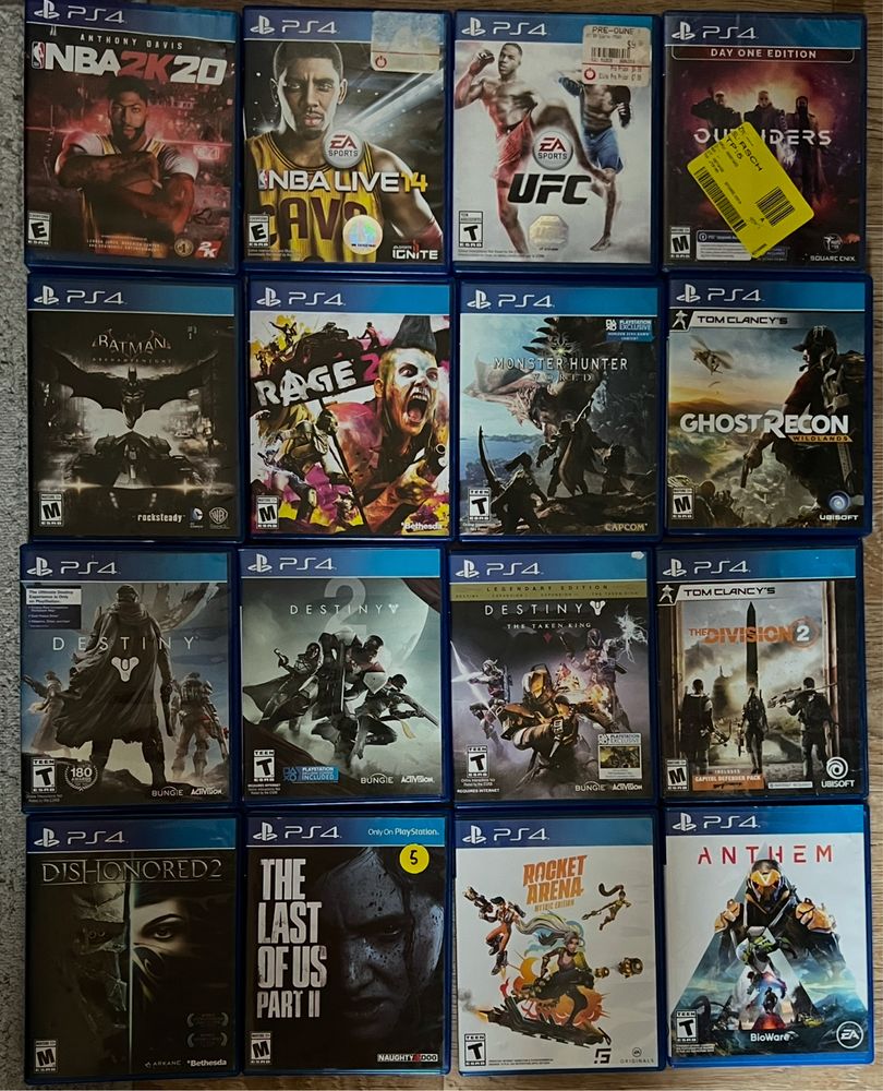 диски с играми на ps4