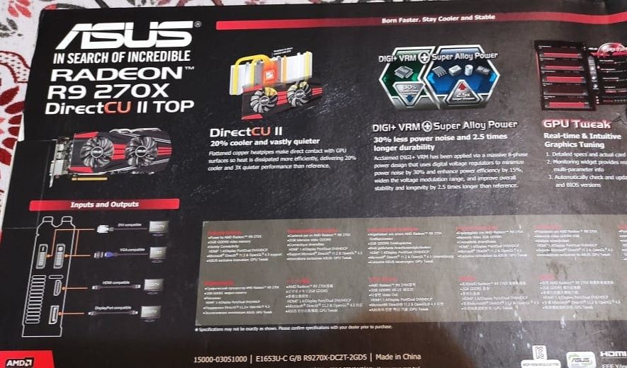 ASUS AMD Radeon R9 270X DirectCU II TOP, возможен торг