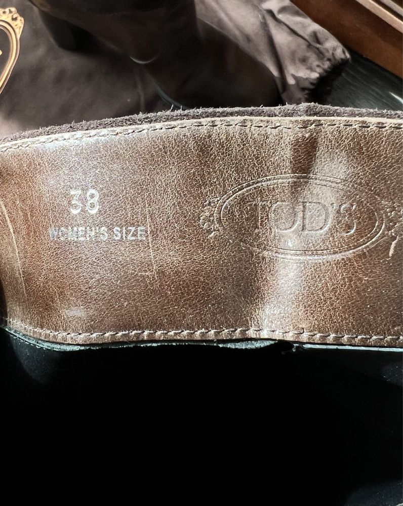 Женские сапоги TOD'S (TODS) натуральная кожа и замша