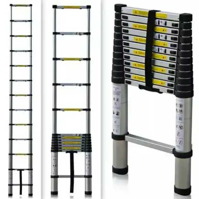 Лестница телескопическая 13 ступеней, 3.8м, FitGood STR-1038