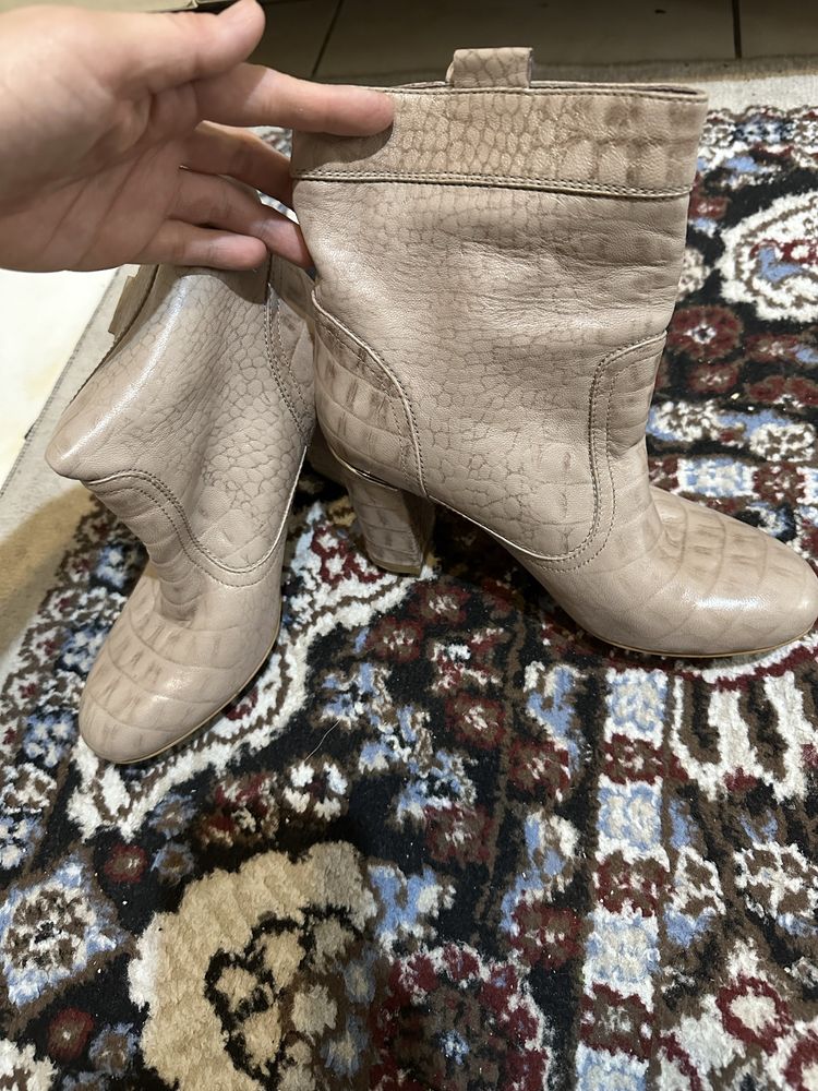 Сапоги Осень Натуральная Кожа