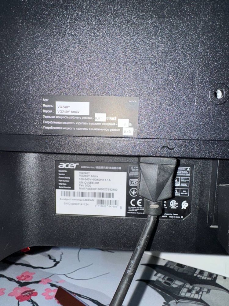 Монитор Acer vg240y 75hz