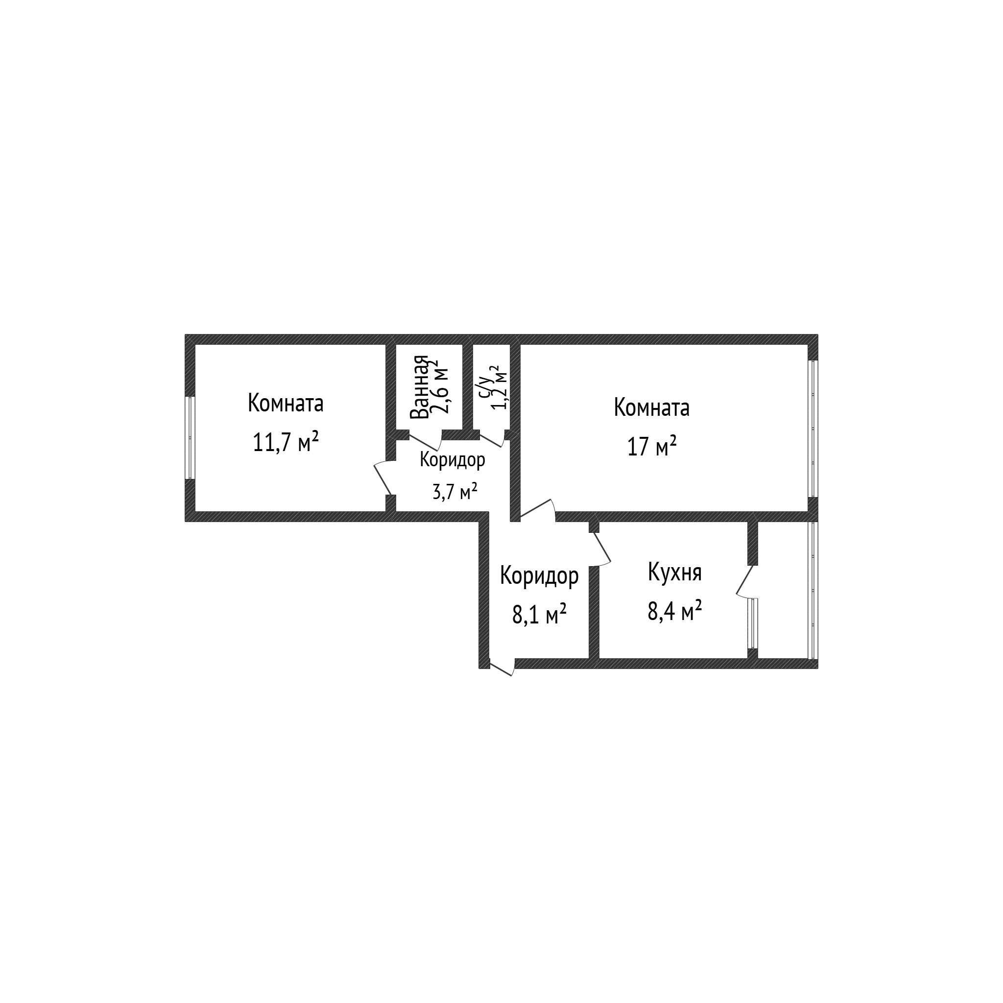 2-комн. квартира, ул. Уральский пер, д. 8