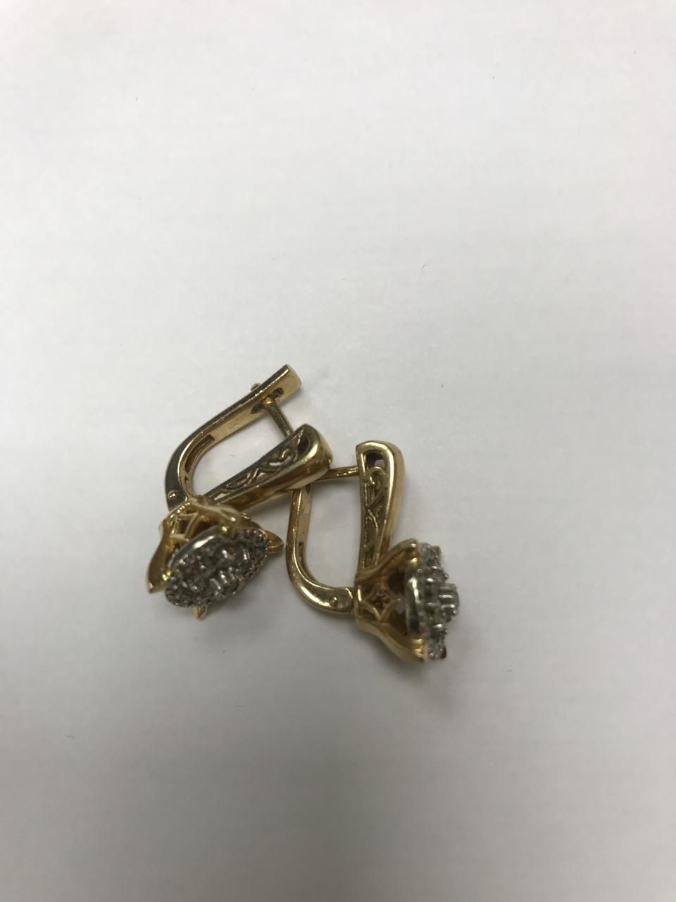Продам золотые серьги