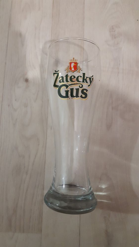 Пивной стеклянный бокал Zatecky Gus, объём 0.5 на подарок, НОВЫЕ!!!
