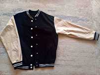 Бомбер в стиле колледж — Black & Cream Classic

Описание:
Классический