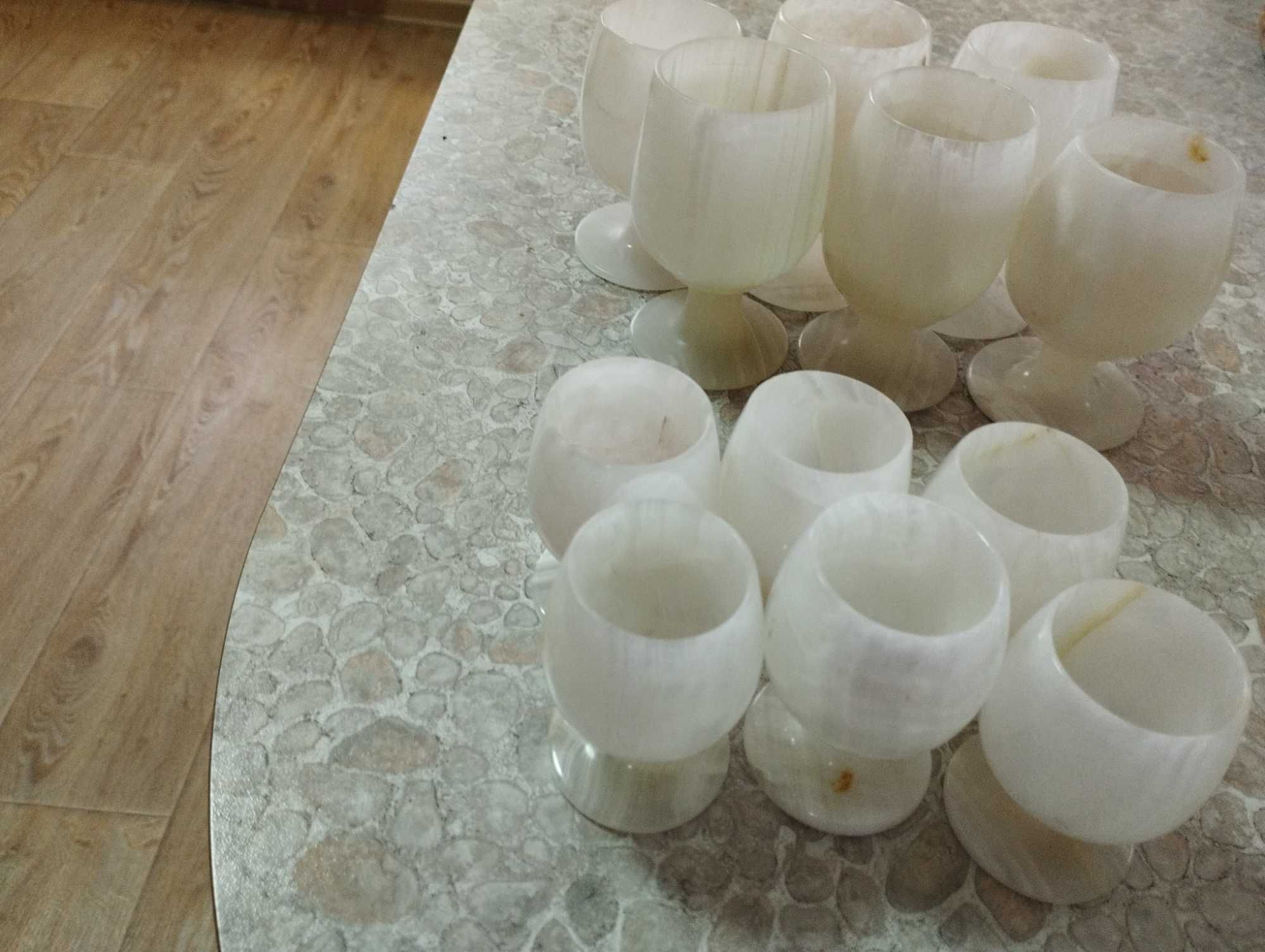 Продам фужеры и рюмки из оникса
