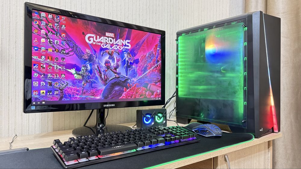 Игровой компьютер Core i7/16GB/SSD/HDD/GTX 1060/Wi-Fi +24 дюйм монитор