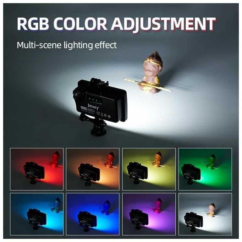 Светодиодный осветлитель Jmary FM-72RGB, портативный, 3000mAh