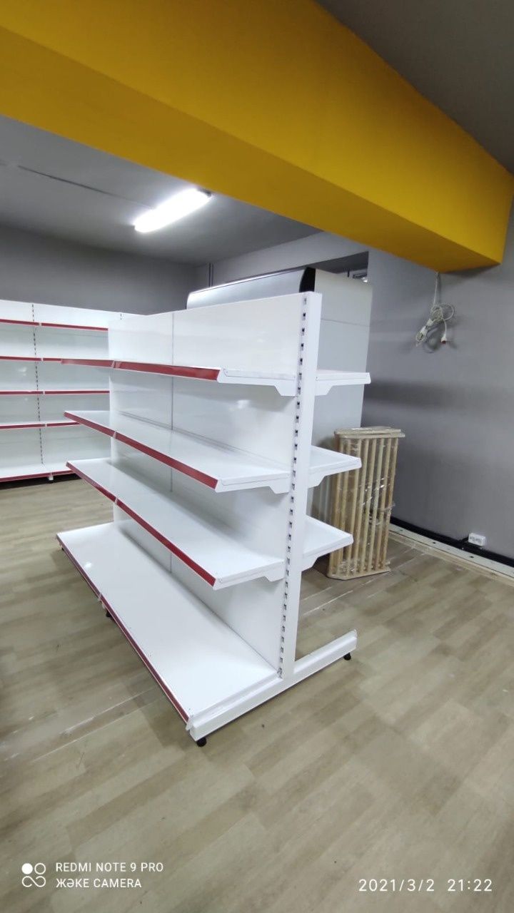 Стеллаж металлические полки для магазина овощные перфорированный хлеб