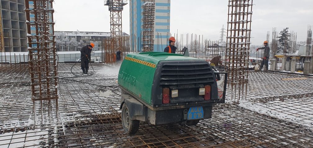 Аренда компрессора отбойные молоки опресовка продувка