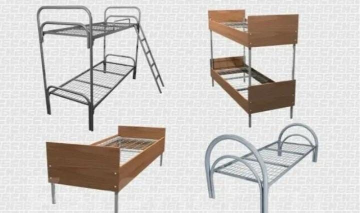 Металлические кровати с ЛДСП – Склад, доставка, гарантия!