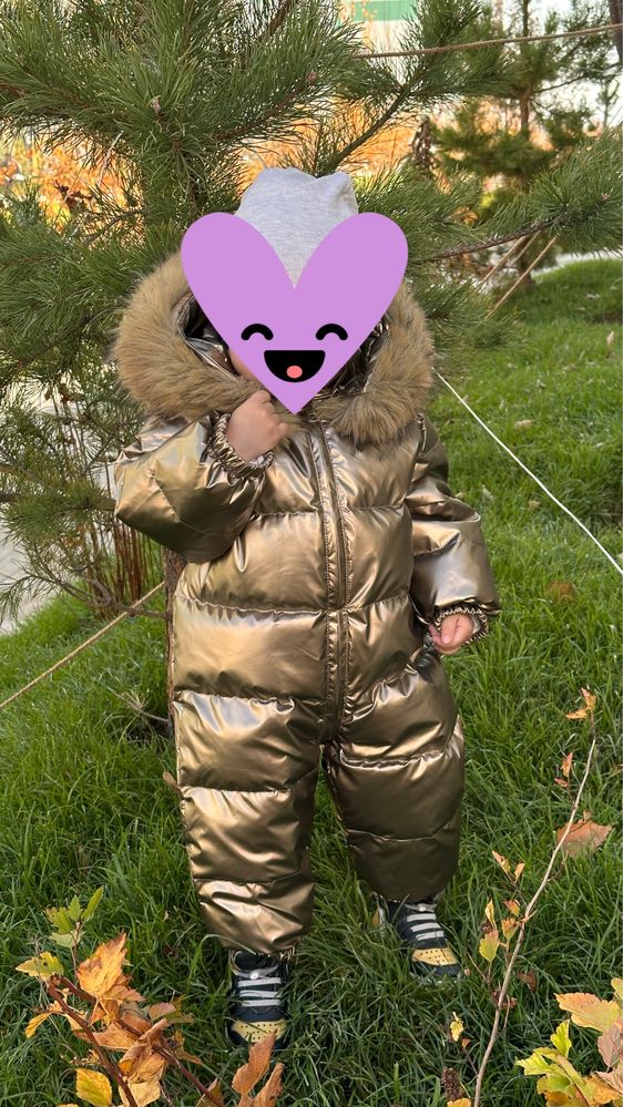 комбинезон детский цельный зима