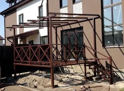 Навесы террасы козырьки беседки веранды сварочные работы сварка