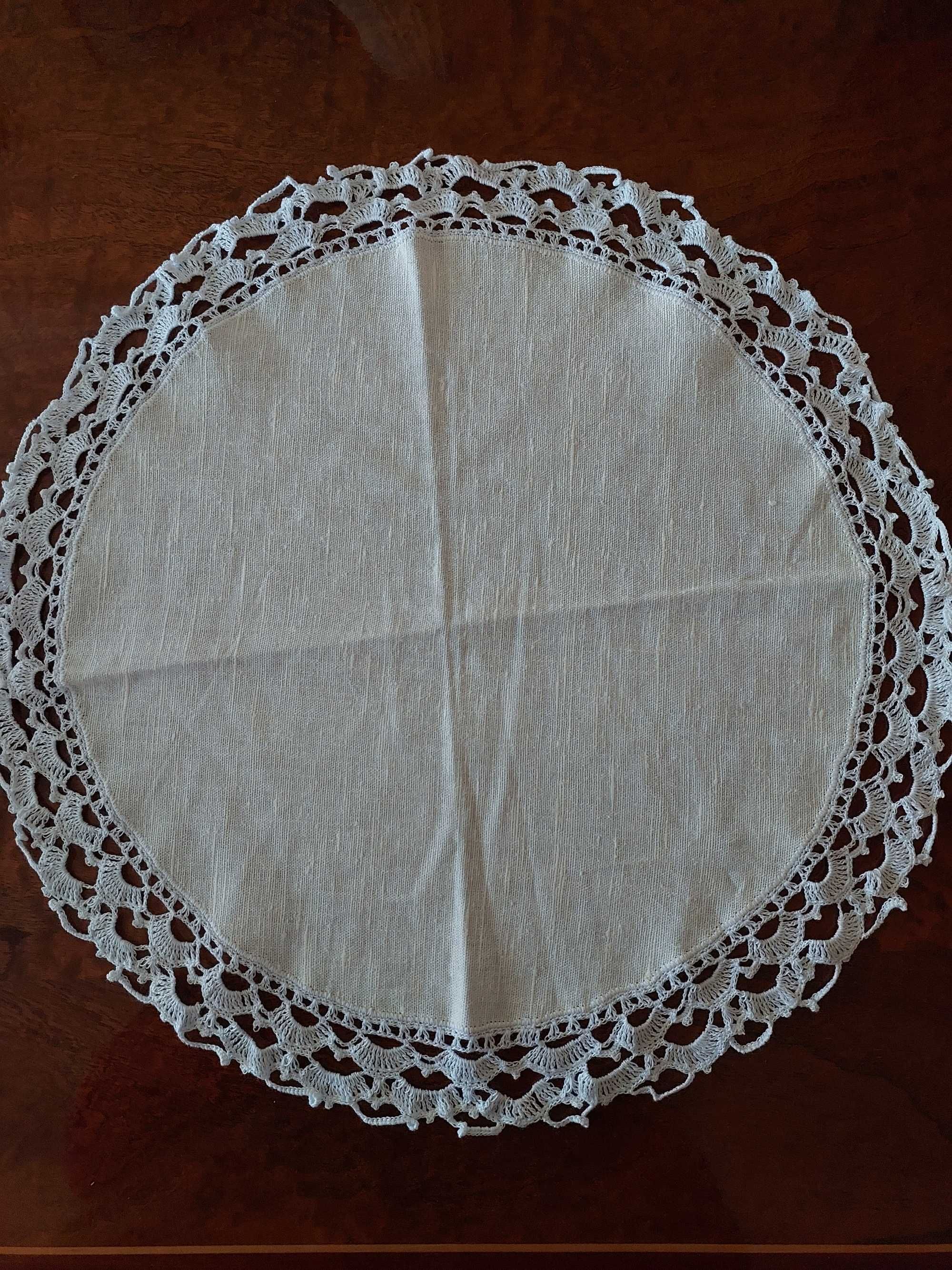 Салфетки :лён, х.б. и люрекс нитки для вязания .Hand made.